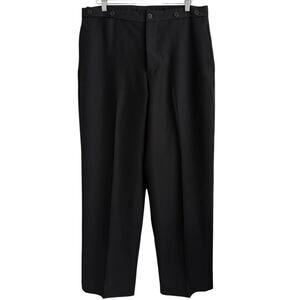 Wah Maker Vintage Buckle Back Pants Mens 36 Black Polyester Wool USA